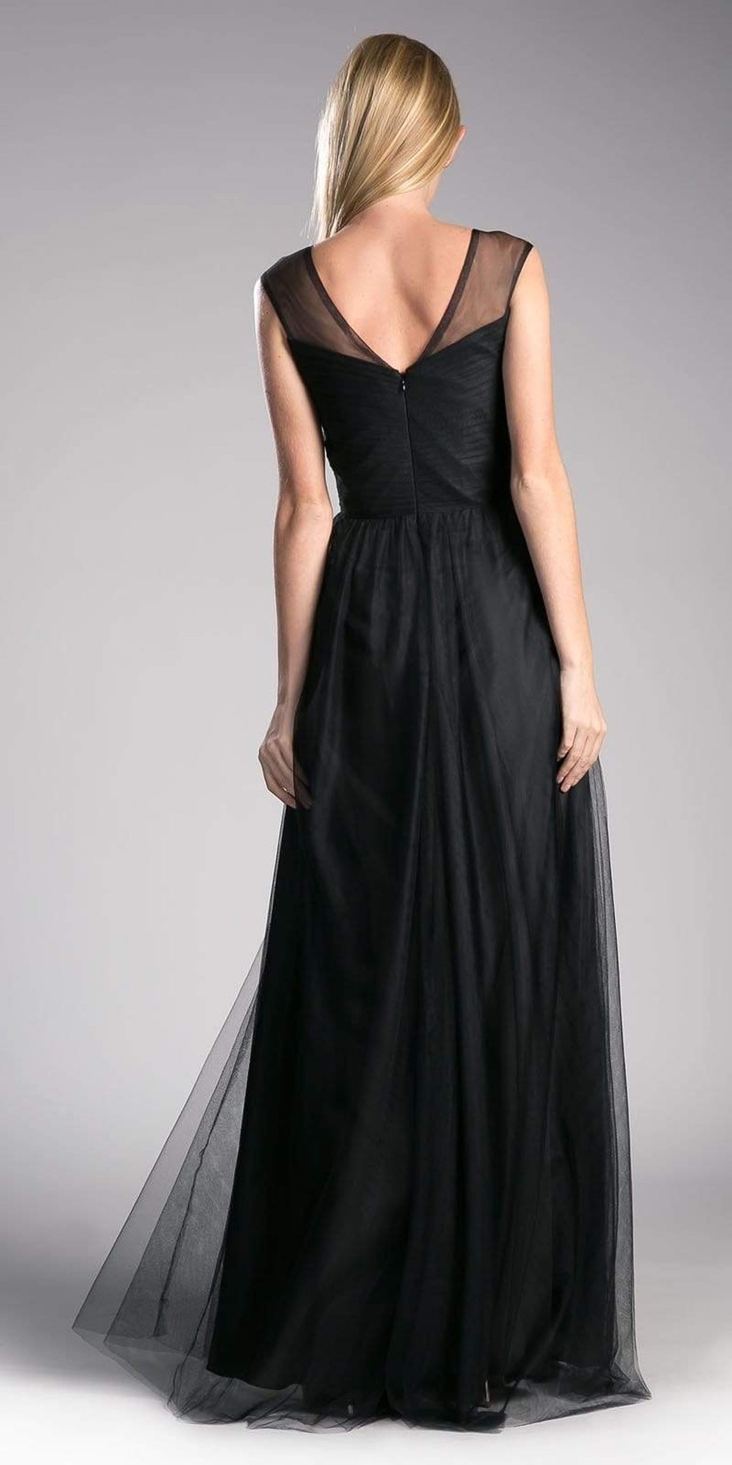 Ladivine ET320 - Pleated Top A-Line Gown