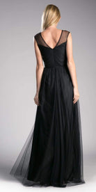 Ladivine ET320 - Pleated Top A-Line Gown