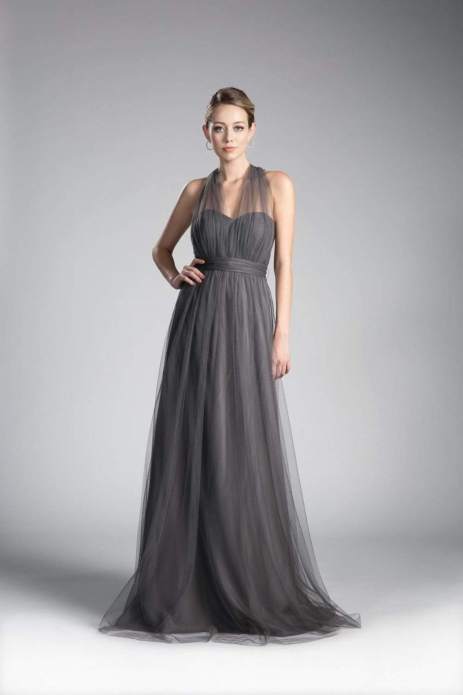 Cinderella Divine - ET322 Sweetheart Neckline Convertible Tulle Gown