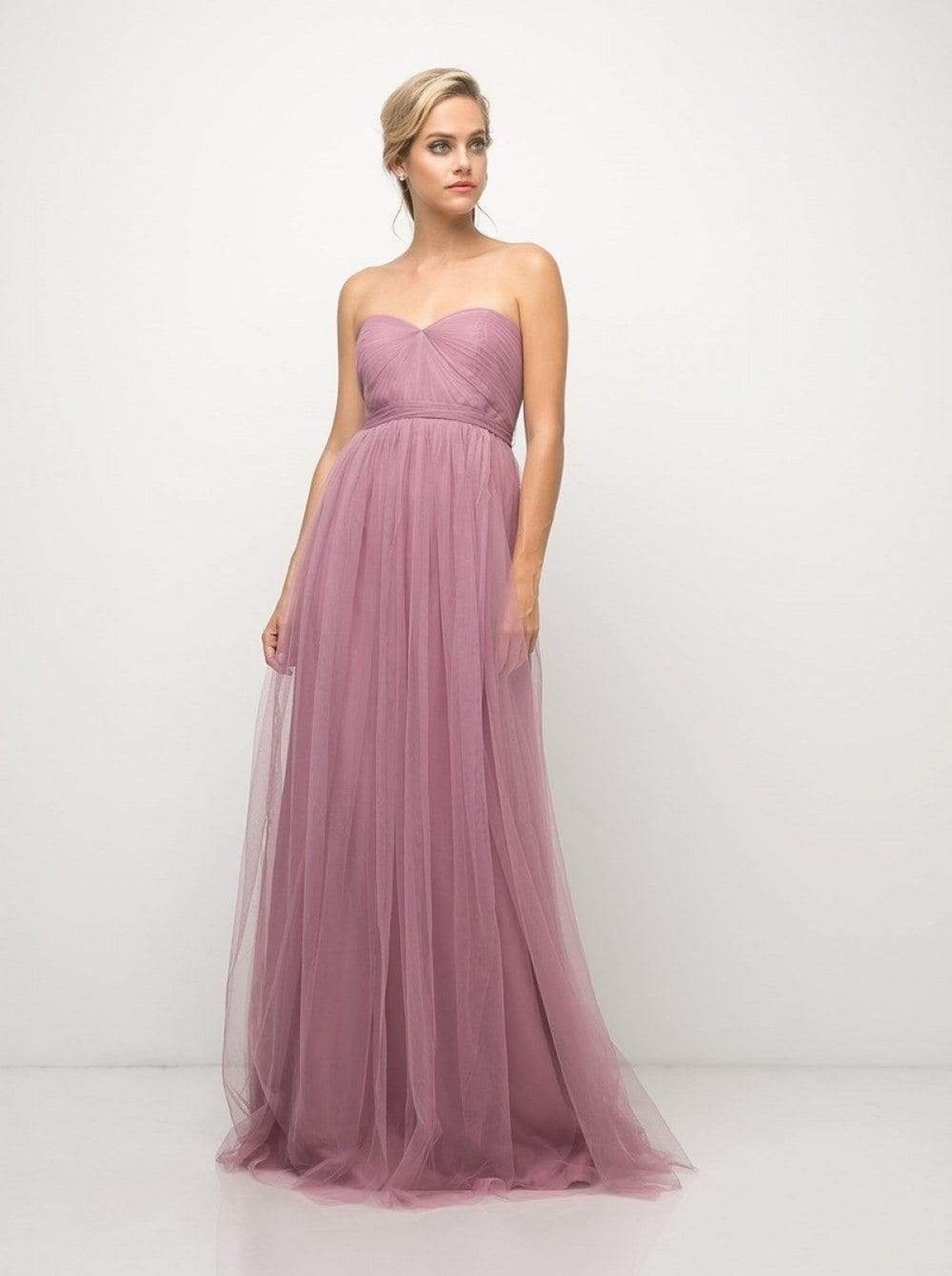 Cinderella Divine - ET322 Sweetheart Neckline Convertible Tulle Gown