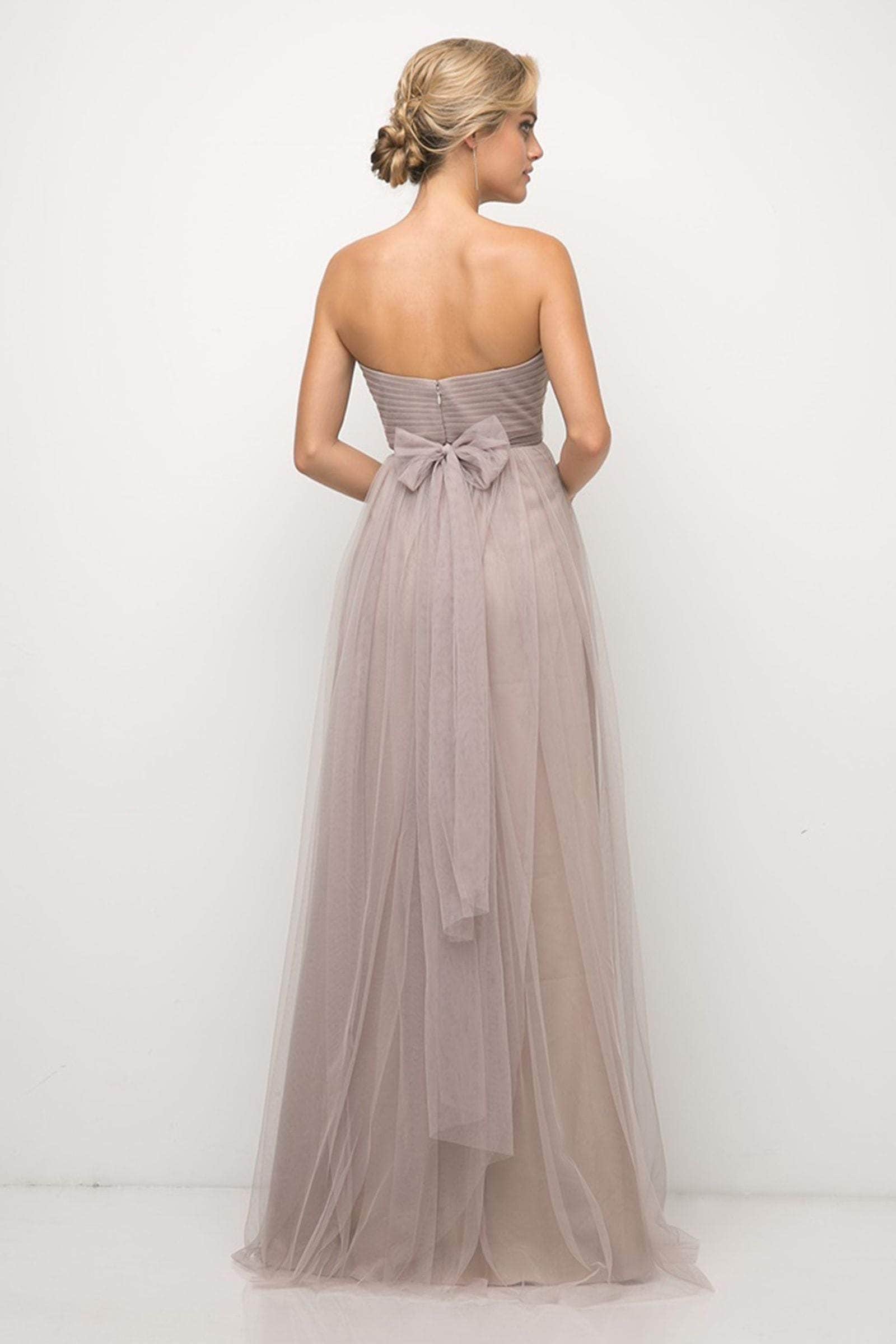 Cinderella Divine - ET322 Sweetheart Neckline Convertible Tulle Gown - detail view