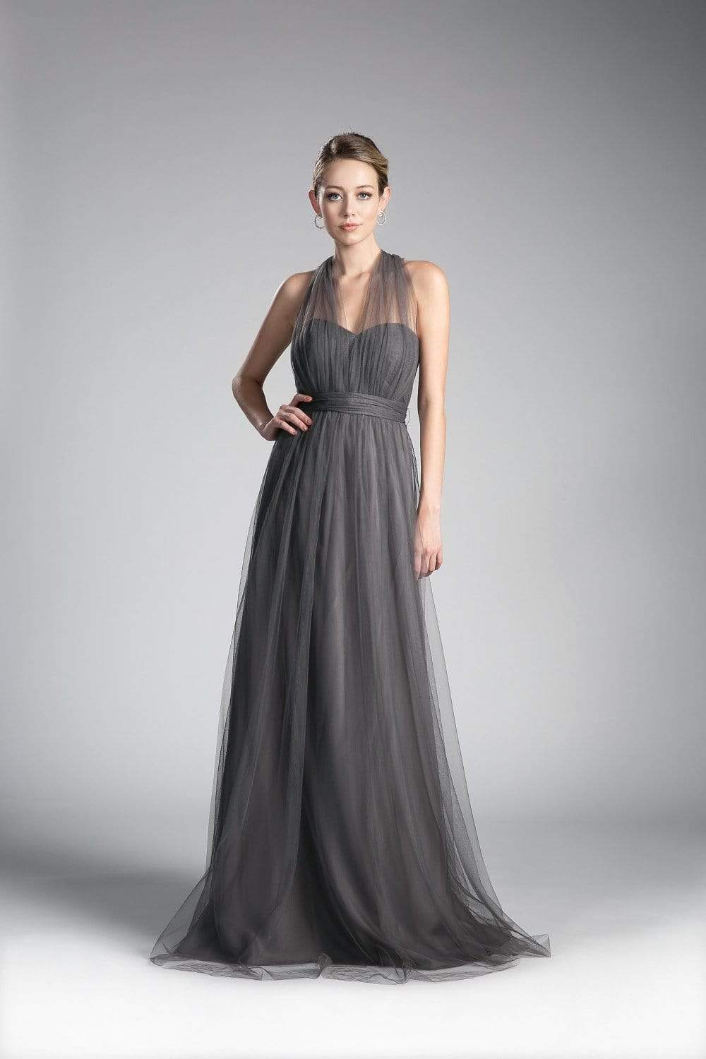 Cinderella Divine - ET322 Sweetheart Neckline Convertible Tulle Gown - view 12