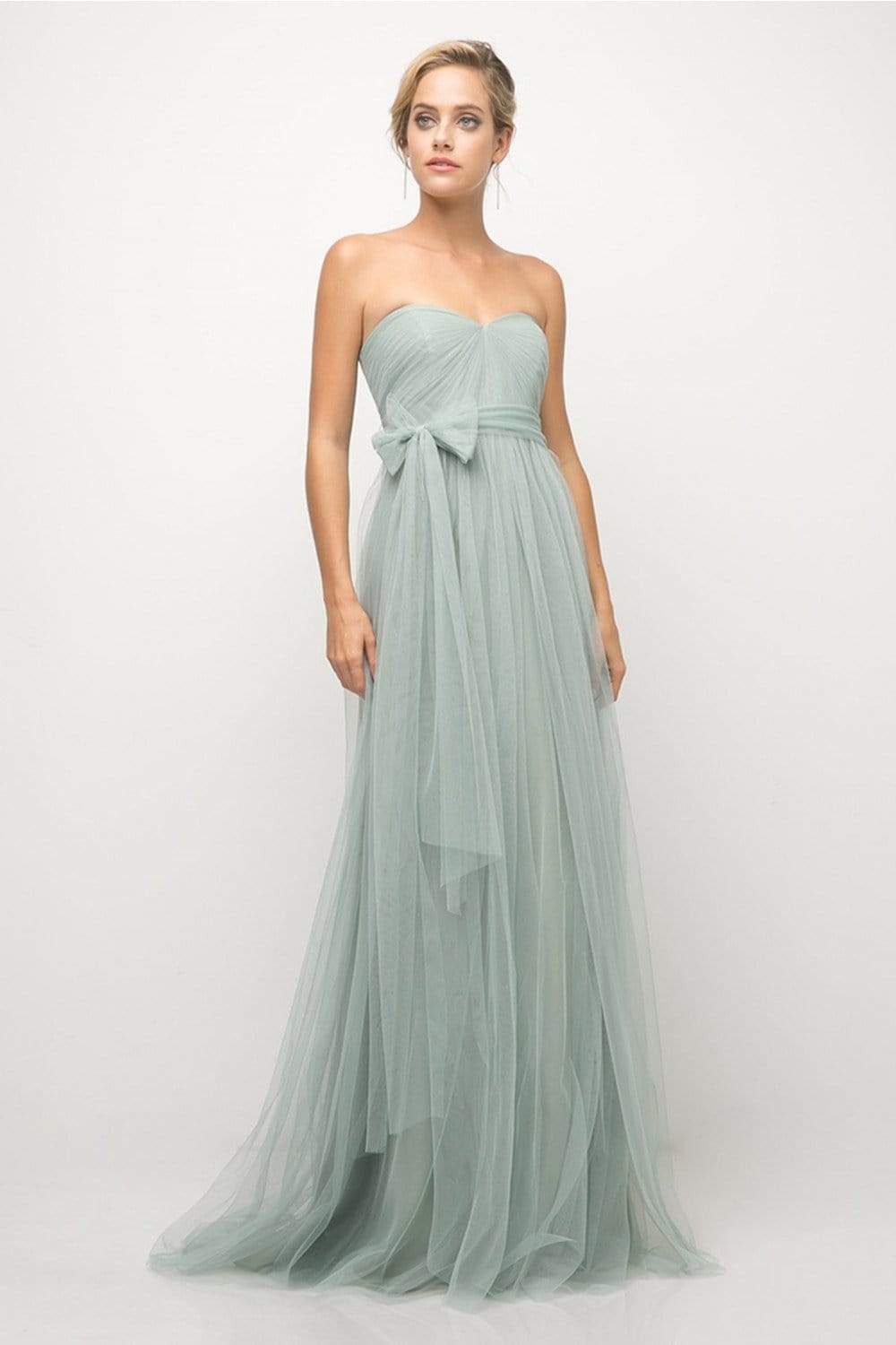 Cinderella Divine - ET322 Sweetheart Neckline Convertible Tulle Gown - view 8