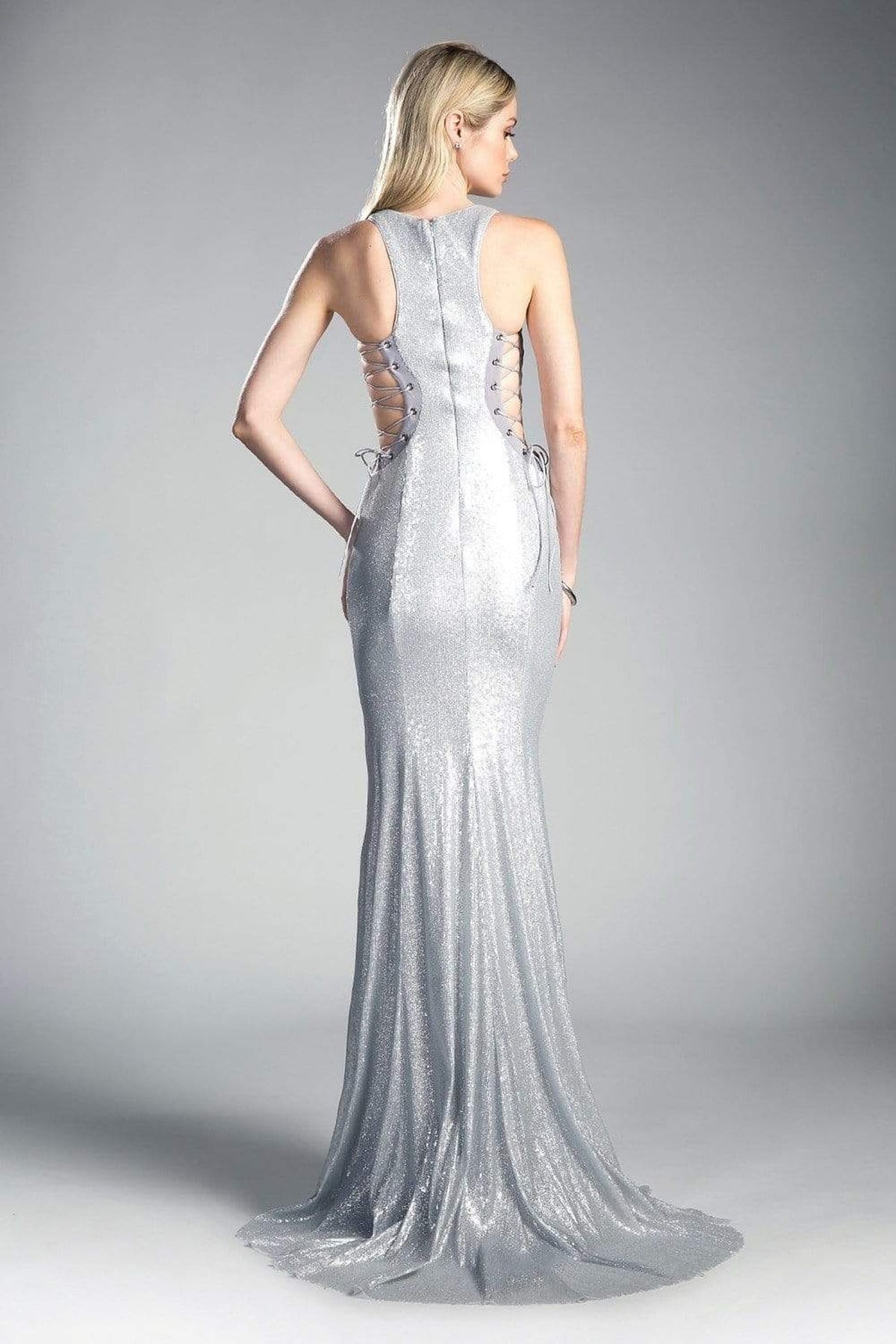 Cinderella Divine - Fitted Side Laced Up Evening Dress
