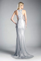 Cinderella Divine - Fitted Side Laced Up Evening Dress - detail view