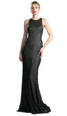 Cinderella Divine - Fitted Side Laced Up Evening Dress - designer evening gown at Silhouette Dresses