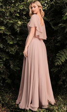 Cinderella Divine HT101 - Illusion Bateau Formal Dress - back view
