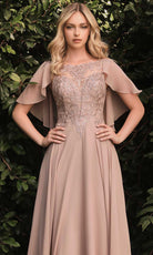 Cinderella Divine HT101 - Illusion Bateau Formal Dress - detail view