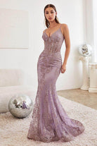 Cinderella Divine - J810 Shimmer Corset Bodice Mermaid Junior Prom Gown