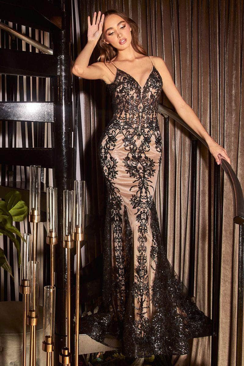 Cinderella Divine - J810 Shimmer Corset Bodice Mermaid Junior Prom Gown - back view