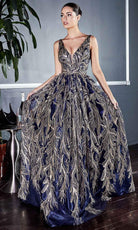 Cinderella Divine - J812 Glitter Embellished Junior Prom A-Line Gown - view 4