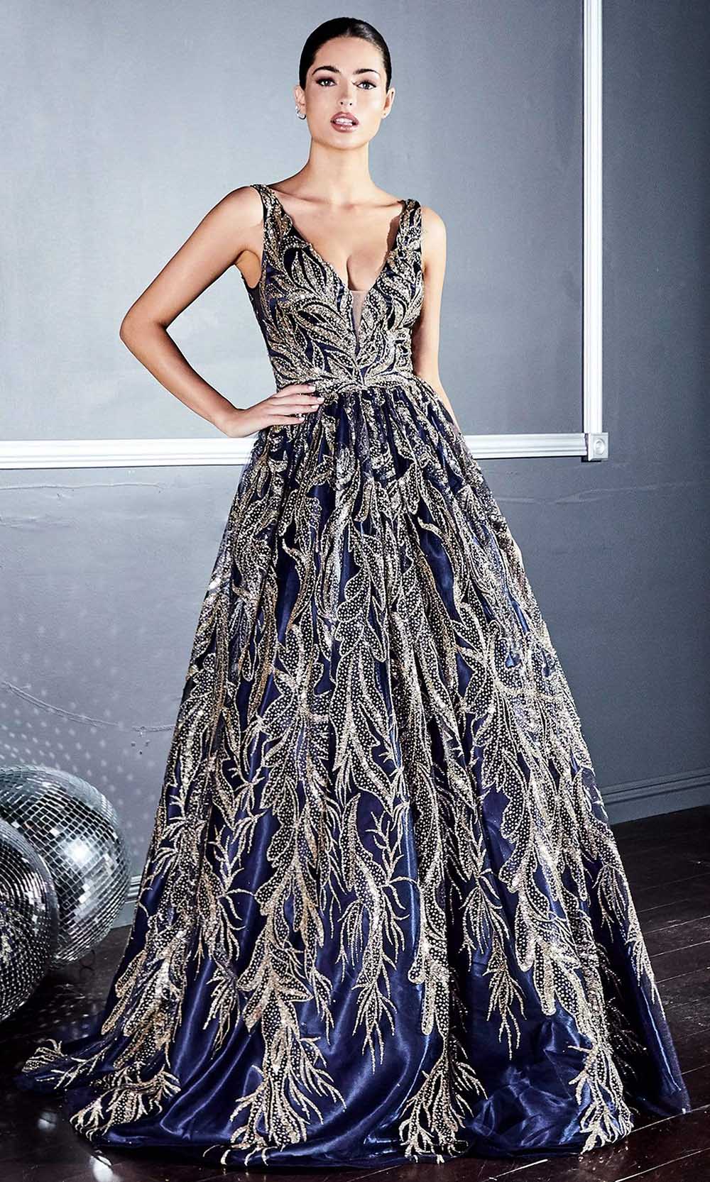 Cinderella Divine - J812 Glitter Embellished Junior Prom A-Line Gown - designer prom dress at Silhouette Dresses
