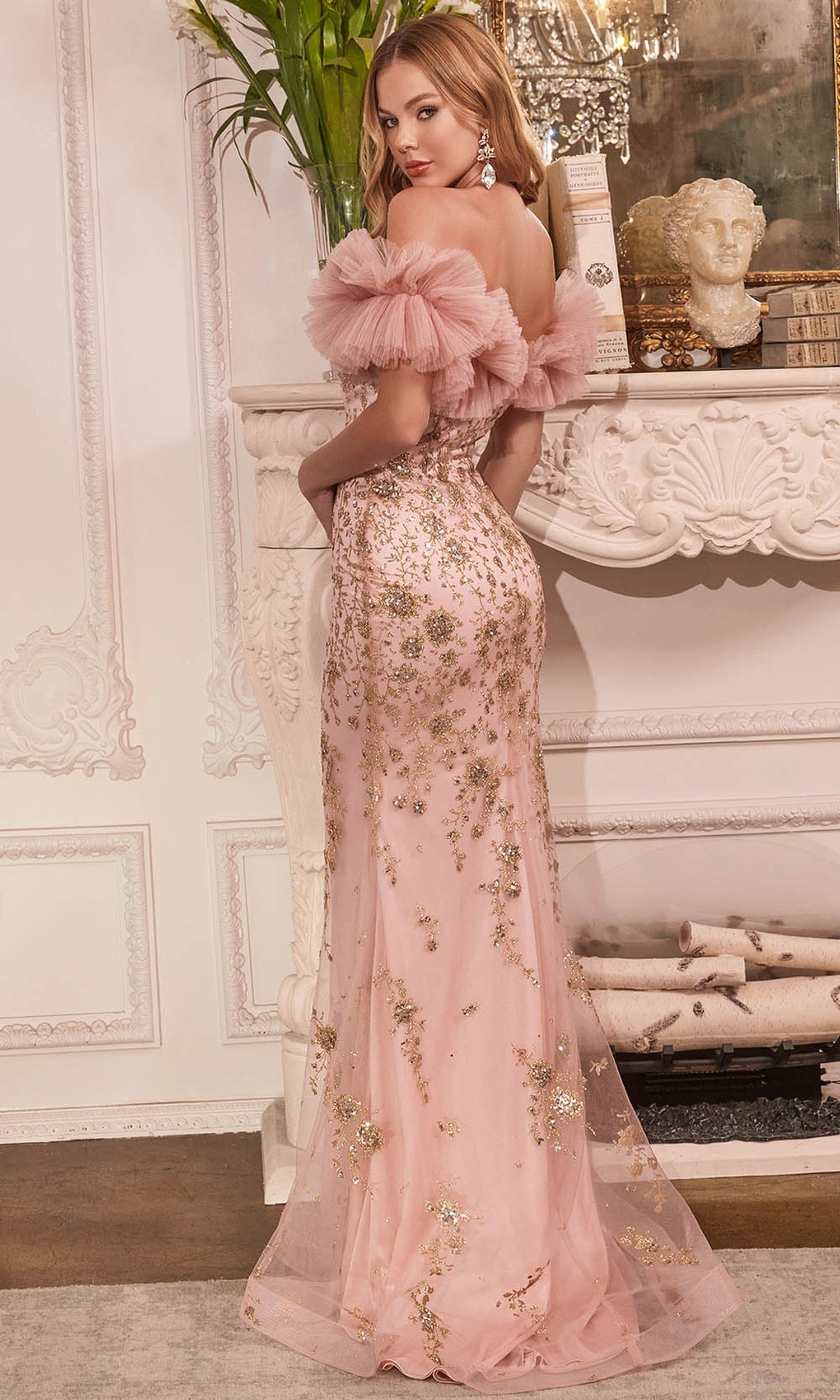 Cinderella Divine J818 - Ruffled Prom Dress