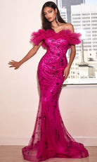 Cinderella Divine J818 - Ruffled Prom Dress - detail view