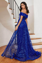 Cinderella Divine J836 - Tulle Off-Shoulder Evening Gown - view 6