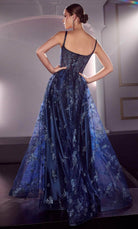 Cinderella Divine J840 - Glitter Prom Gown with Square Neckline