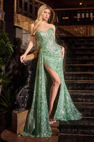 Cinderella Divine J872 - Strapless Scoop Neck Prom Gown - view 6