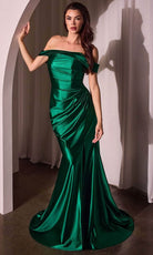 Cinderella Divine J877 - Fitted Satin Long Gown - view 4