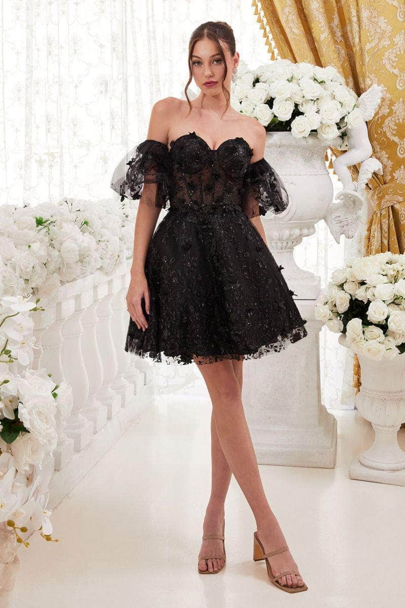 Cinderella Divine KV1089 - Corset Cocktail Dress with Sweetheart Neckline - Silhouette Dresses
