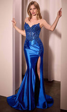 Cinderella Divine KV1112 - Embellished V-Neck Long Gown - view 7