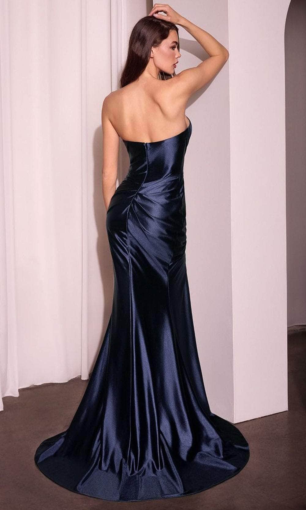 Cinderella Divine KV1118 - Asymmetrical Neck Long Gown - view 7