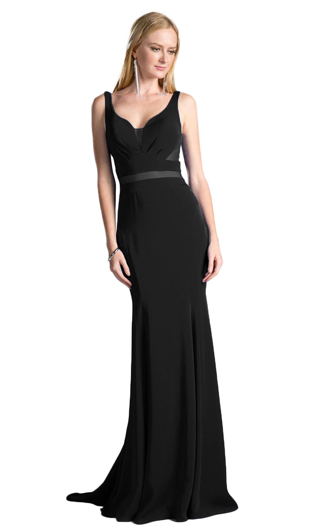 Cinderella Divine - Mock Two Piece Ruffled Sheath Dress - Silhouette Dresses