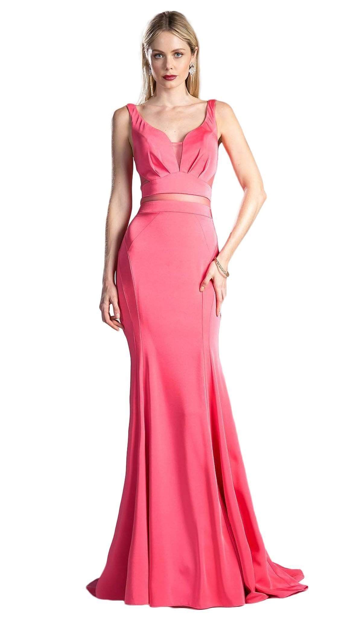 Cinderella Divine - Mock Two Piece Ruffled Sheath Dress - view 5