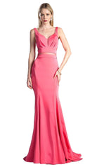 Cinderella Divine - Mock Two Piece Ruffled Sheath Dress - view 5
