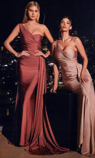 Cinderella Divine PT004 - Asymmetric Prom Dress with Ruched Bodice - view 4