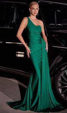 Cinderella Divine PT004 - Asymmetric Prom Dress with Ruched Bodice - view 5