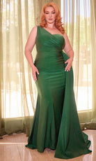Cinderella Divine PT004 - Asymmetric Prom Dress with Ruched Bodice - Silhouette Dresses