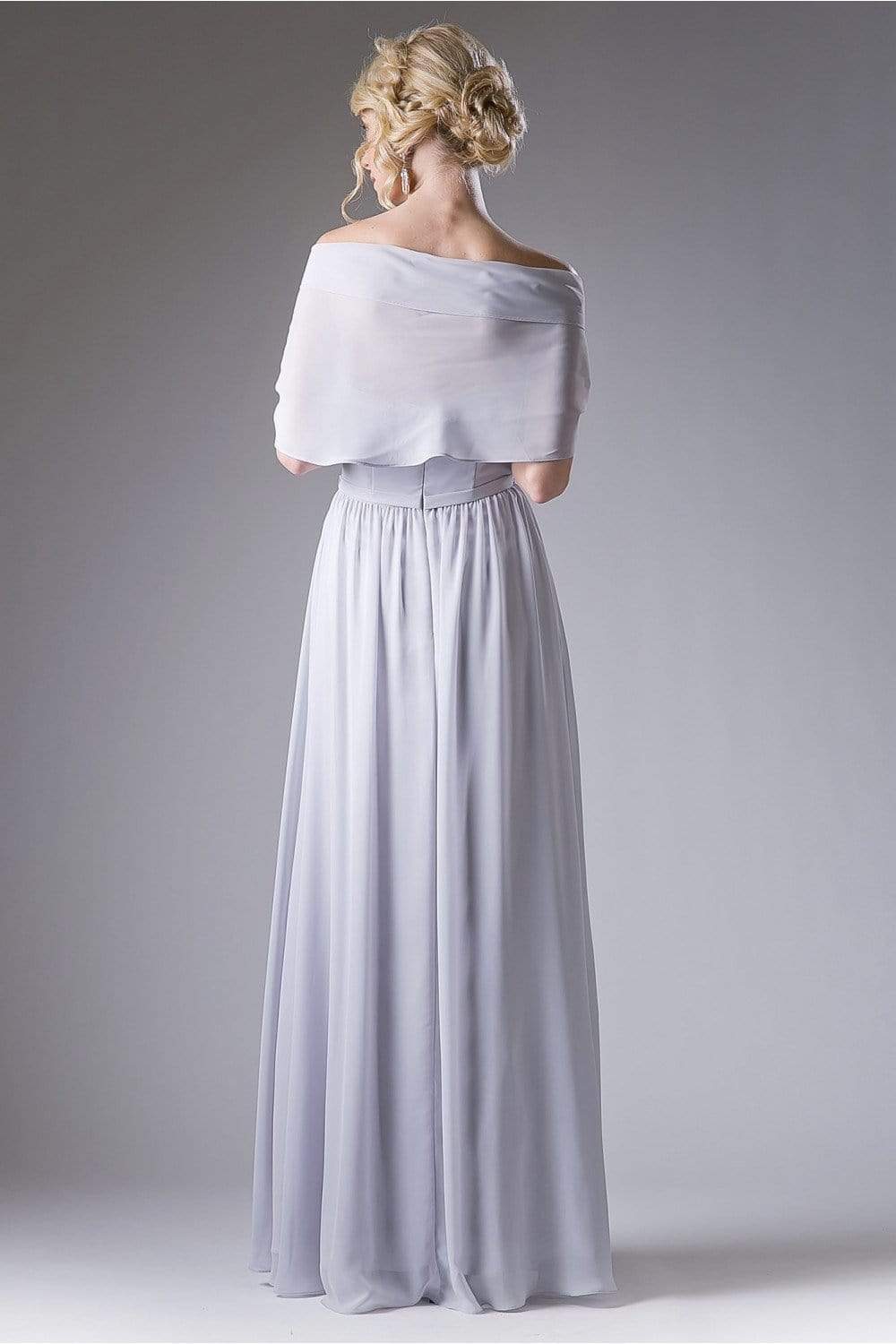 Cinderella Divine - Ruched Semi-Sweetheart Dress With Cape Detail - view 14