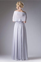 Cinderella Divine - Ruched Semi-Sweetheart Dress With Cape Detail - view 14