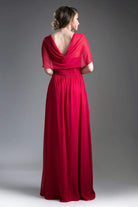 Cinderella Divine - Ruched Semi-Sweetheart Dress With Cape Detail