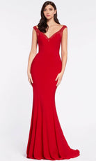 Cinderella Divine RV712 - Beaded Sheath Evening Dress - designer prom dress at Silhouette Dresses