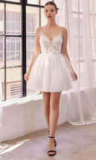 Cinderella Divine SF047 - Jeweled Detail Tulle Cocktail Dress - view 8