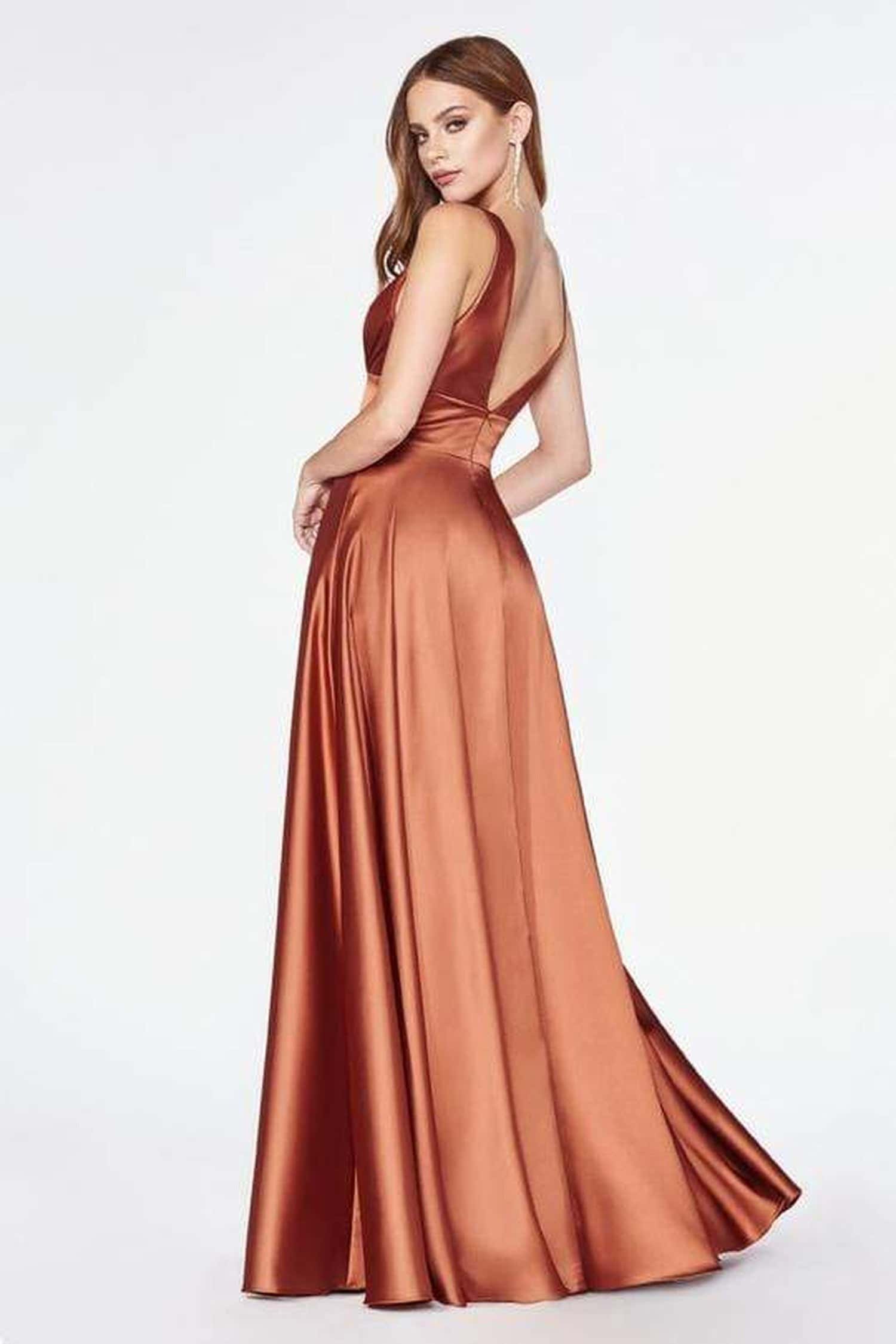 Ladivine 7469 Satin A-Line Dress