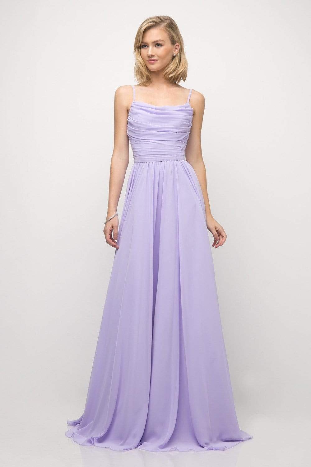 Cinderella Divine - UR136 Sleeveless Empire Waist Chiffon Dress - view 6