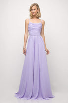 Cinderella Divine - UR136 Sleeveless Empire Waist Chiffon Dress - view 6