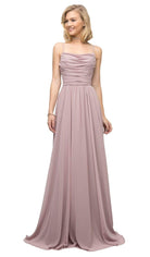 Cinderella Divine - UR136 Sleeveless Empire Waist Chiffon Dress - back view