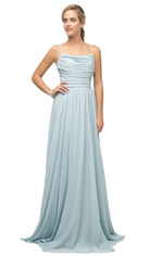 Cinderella Divine - UR136 Sleeveless Empire Waist Chiffon Dress - view 4