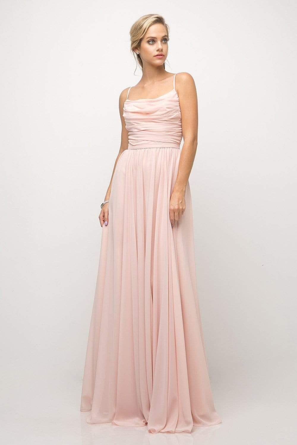 Cinderella Divine - UR136 Sleeveless Empire Waist Chiffon Dress - view 5