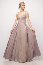 Cinderella Divine - UT254 Lace Deep Sweetheart Dress With Overskirt - view 4
