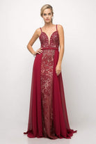 Cinderella Divine - UT254 Lace Deep Sweetheart Dress With Overskirt