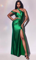 Cinderella Divine Y025 - Asymmetric Off Shoulder Prom Gown