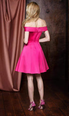 Colors Dress - Short Off-Shoulder A-line Dress 1738