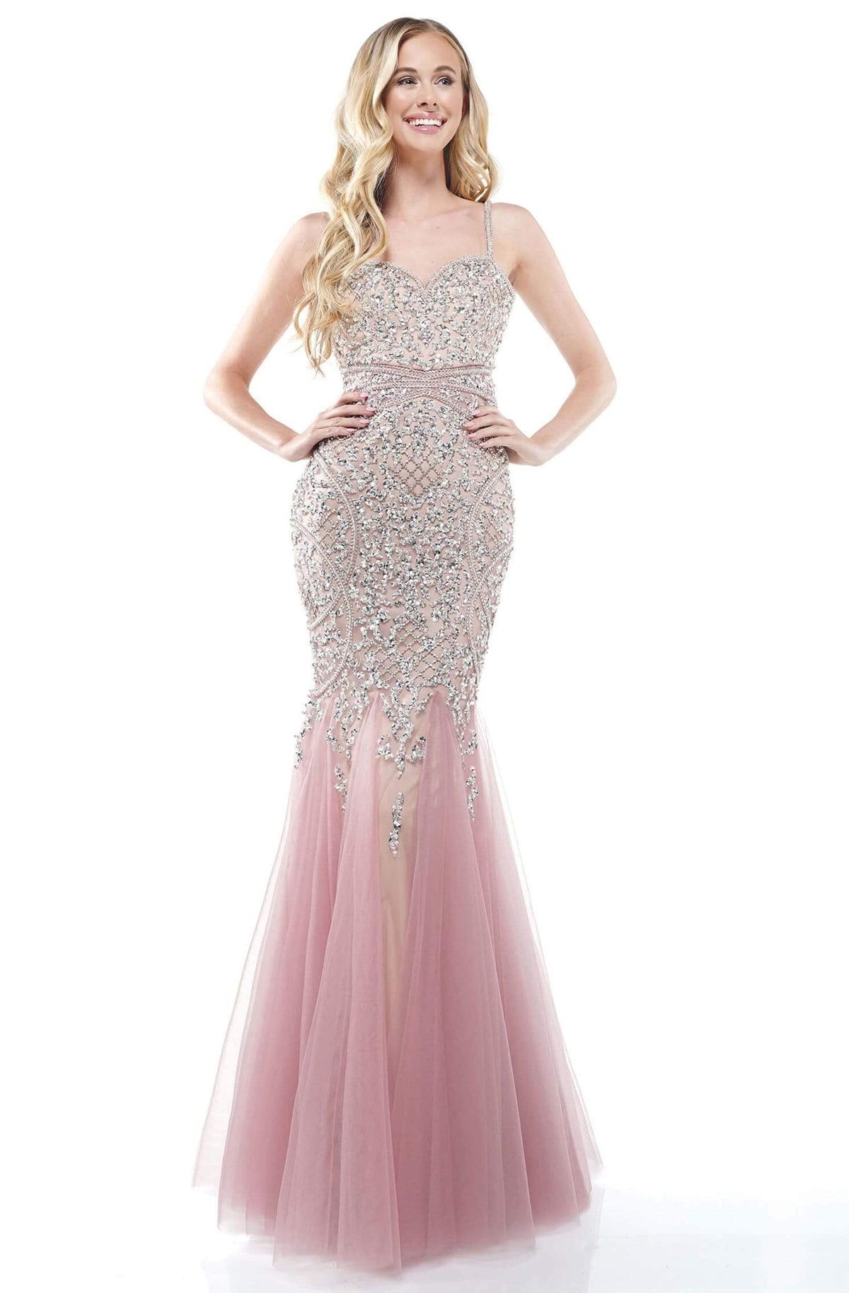 Colors Dress - 2230 Crystalline Sweetheart Bodice Mermaid Gown