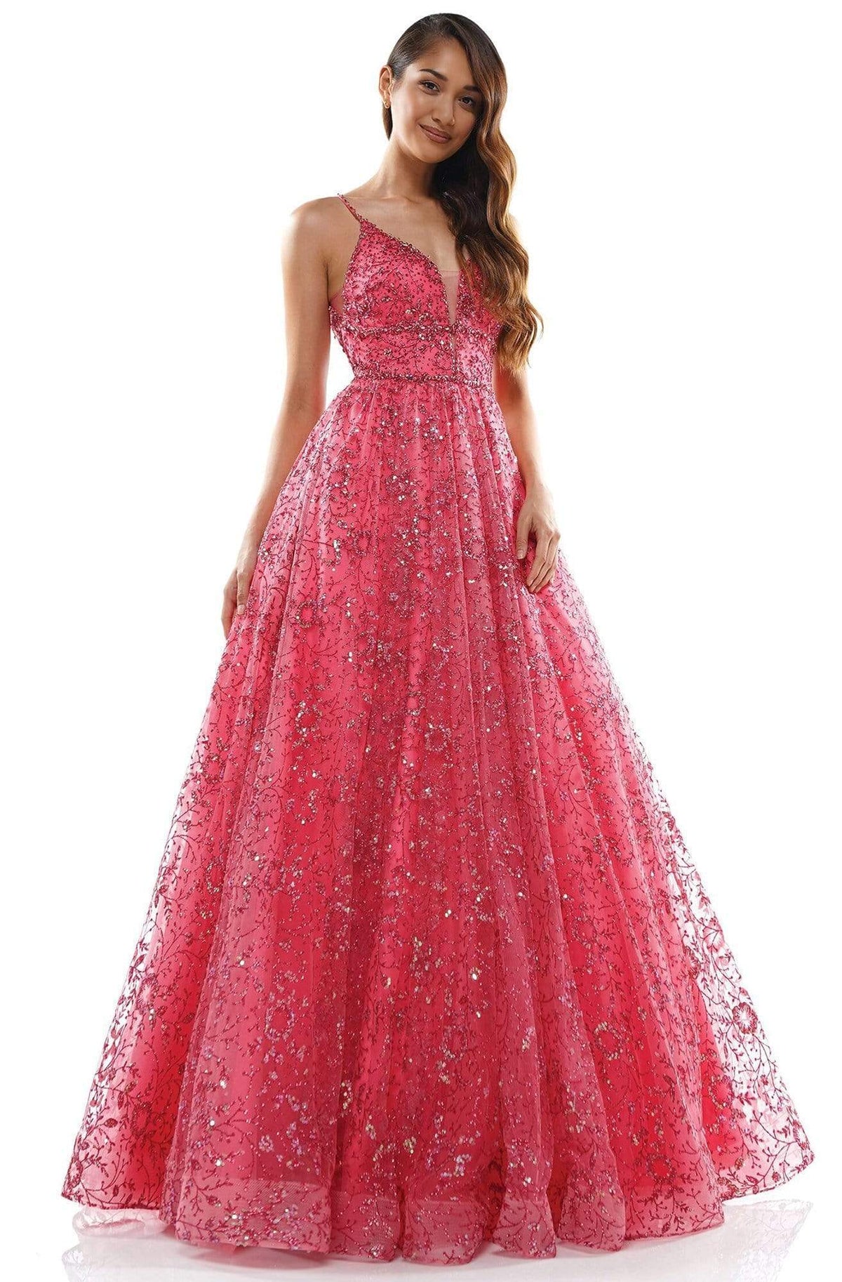 Colors Dress - 2288 Embellished Sweetheart Long Dress - detail view
