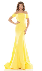 Colors Dress - 2674 Short Sleeve Off Shoulder Gown