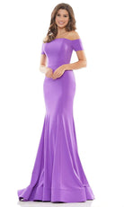 Colors Dress - 2674 Short Sleeve Off Shoulder Gown